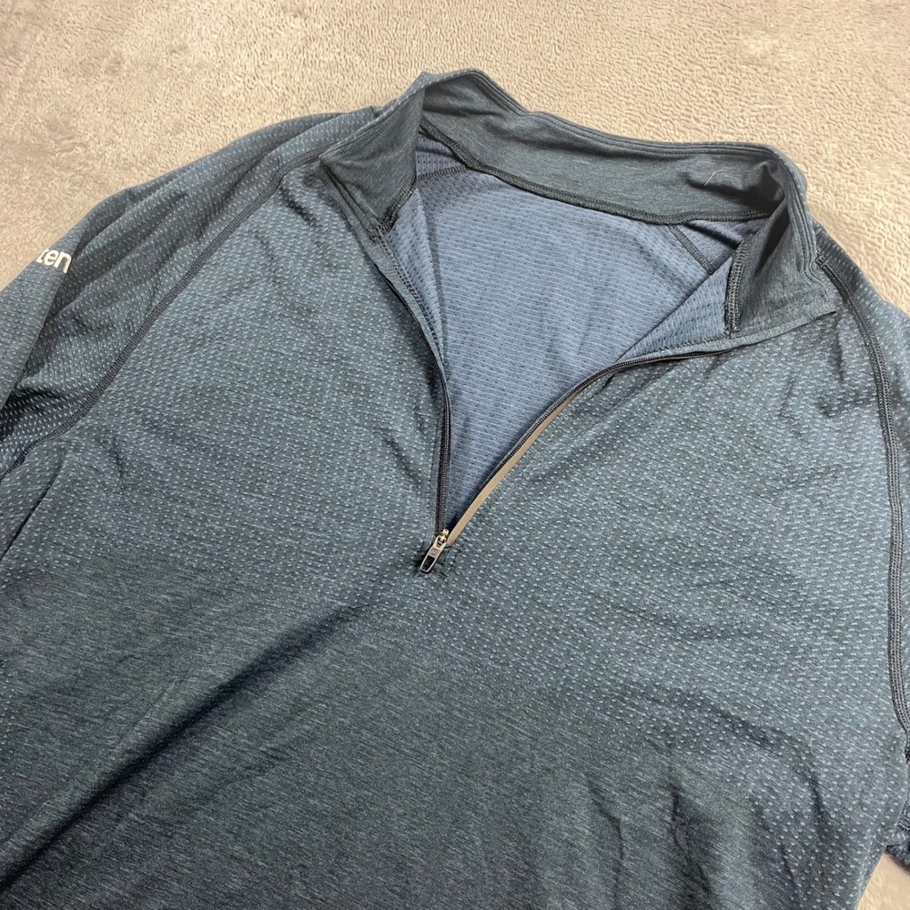 Lululemon‎ Mens Metal Vent Tech Half-Zip Pullover Blue Heathered Size XL